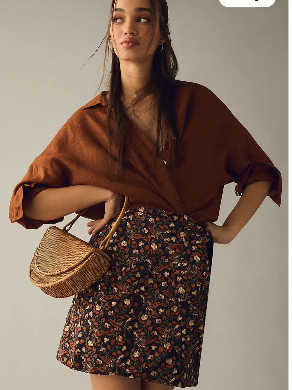 Anthropologie - Let Me Be Sarong Mini Skirt